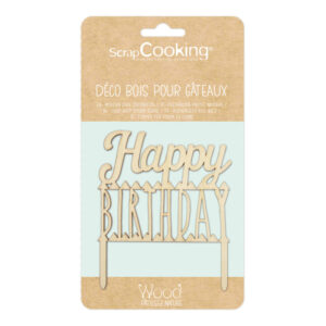 Scrapcooking Topper Hout Happy Birthday