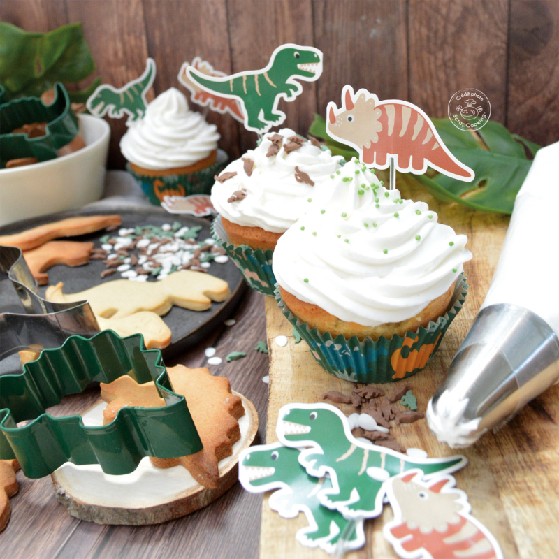 Scrapcooking Cupcakes+Toppers Dino 24St - Afbeelding 2