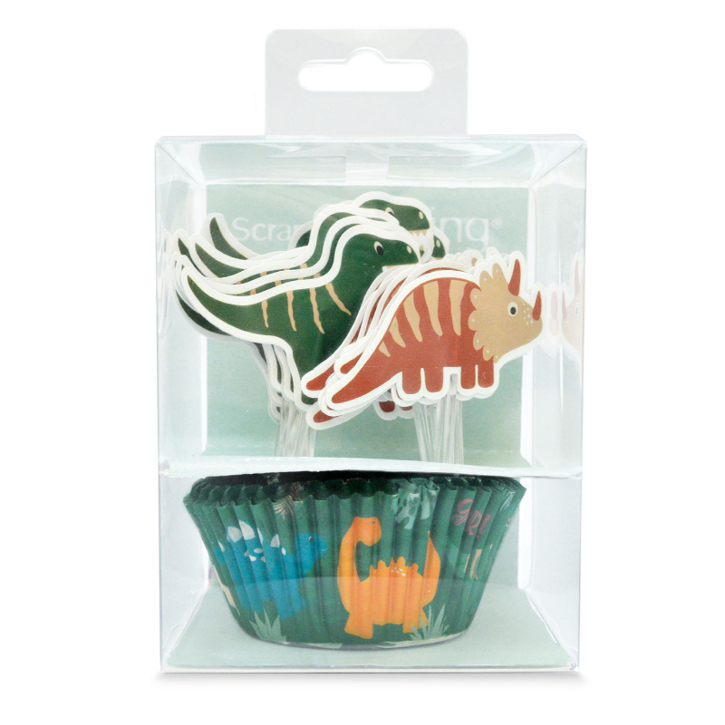 Scrapcooking Cupcakes+Toppers Dino 24St