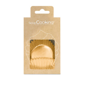 Scrapcooking Cupcakevorm Goud 48St