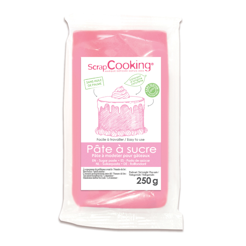 Scrapcooking Suikerpasta Roze 250G