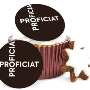 Foodprint Cupcake 15X4,5Cm Proficiat Stijlvol / Strak
