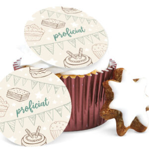 Foodprint Cupcake 15X4,5Cm Proficiat Warm / Landelijk